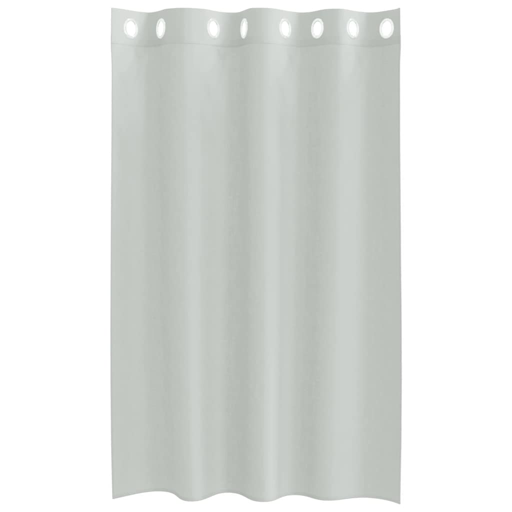 vidaXL Zasłony woalowe z przelotkami 2 szt. Jasnoszary 140x175 cm