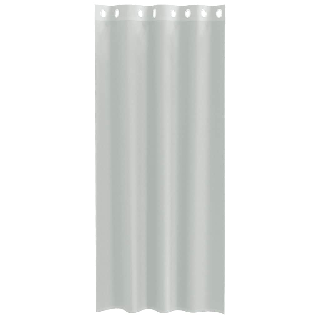 vidaXL Zasłony woalowe z przelotkami 2 szt. Jasnoszary 140x225 cm