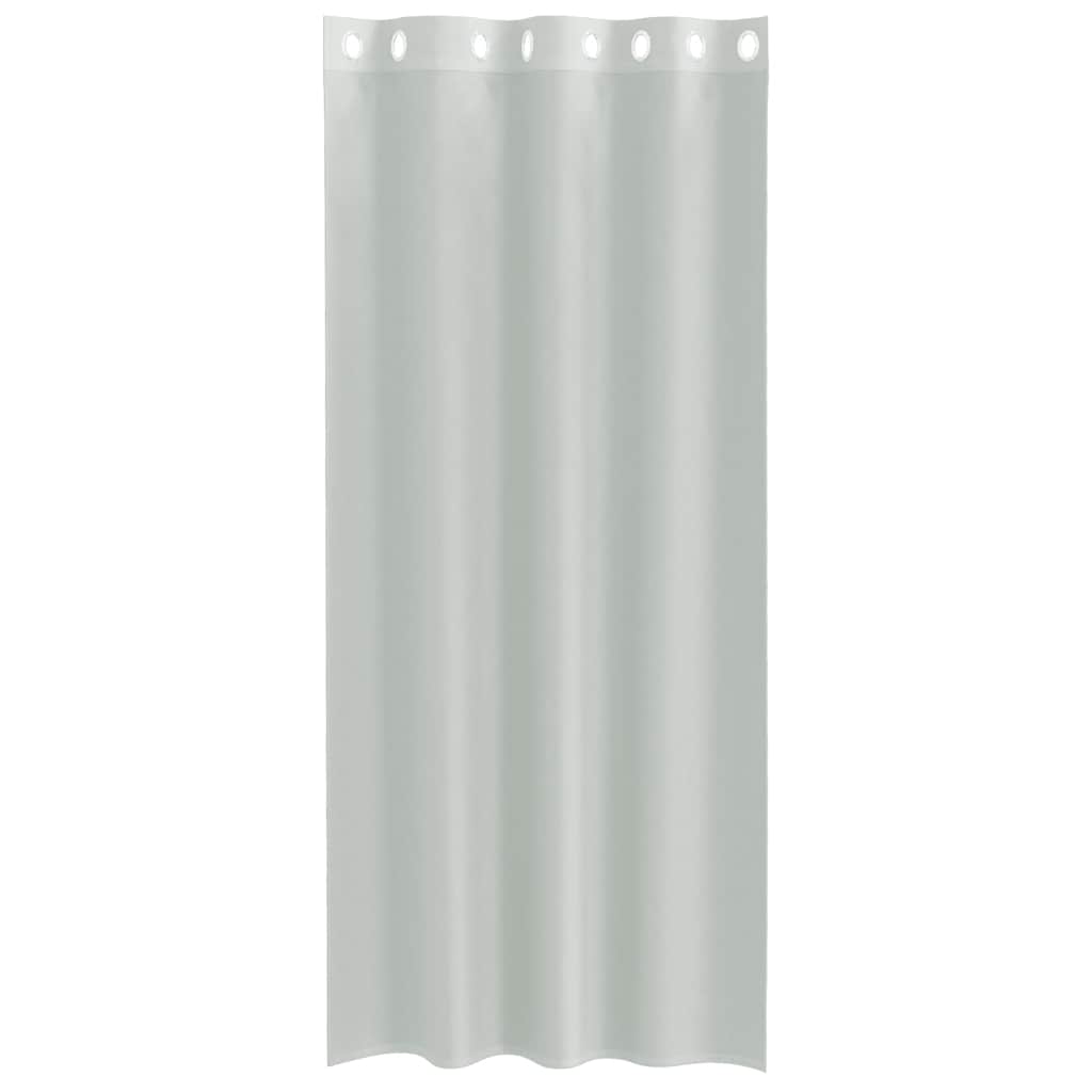 vidaXL Zasłony woalowe z przelotkami 2 szt. Jasnoszary 140x245 cm