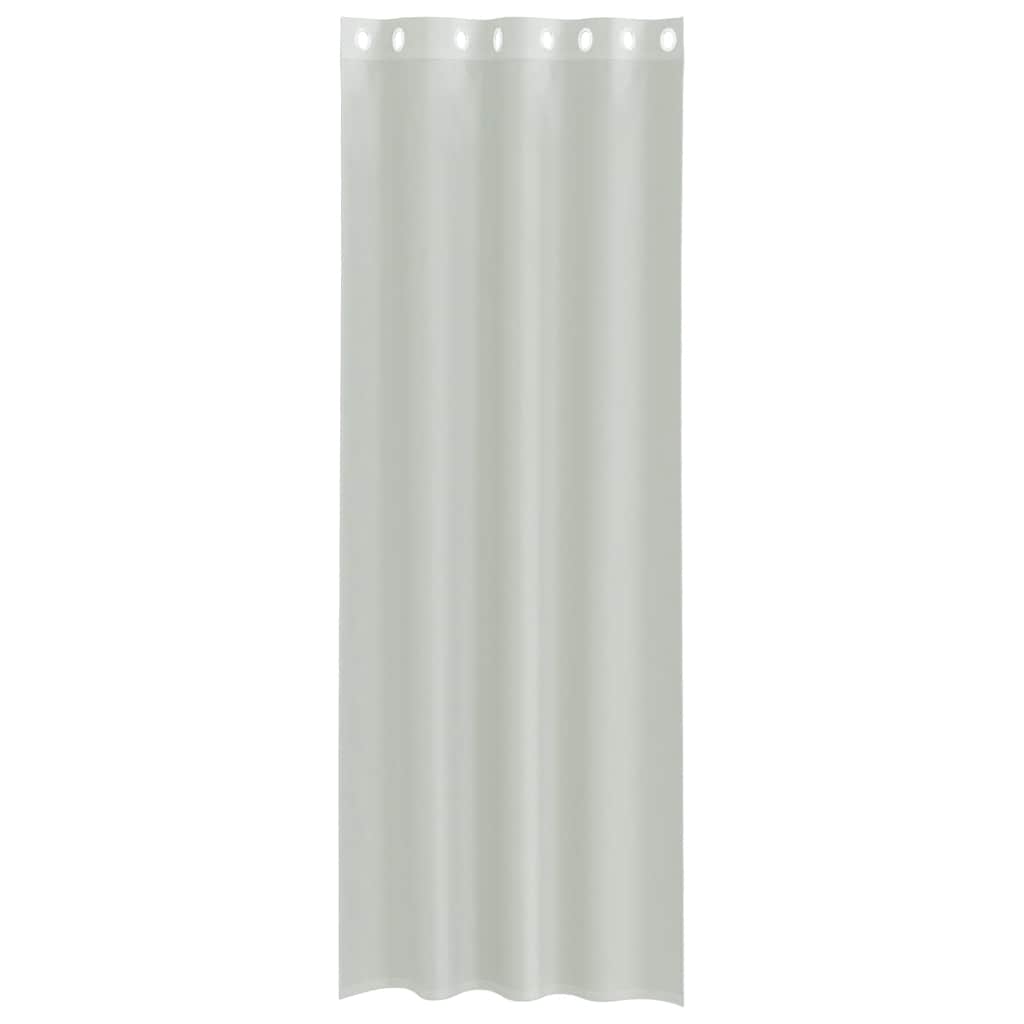 vidaXL Zasłony woalowe z przelotkami 2 szt. Jasnoszary 140x260 cm