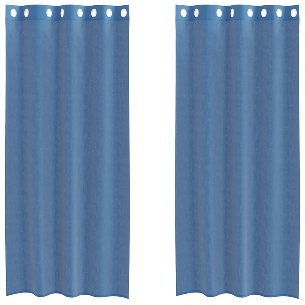 vidaXL Zasłony woalowe z przelotkami 2 szt. Royal Blue