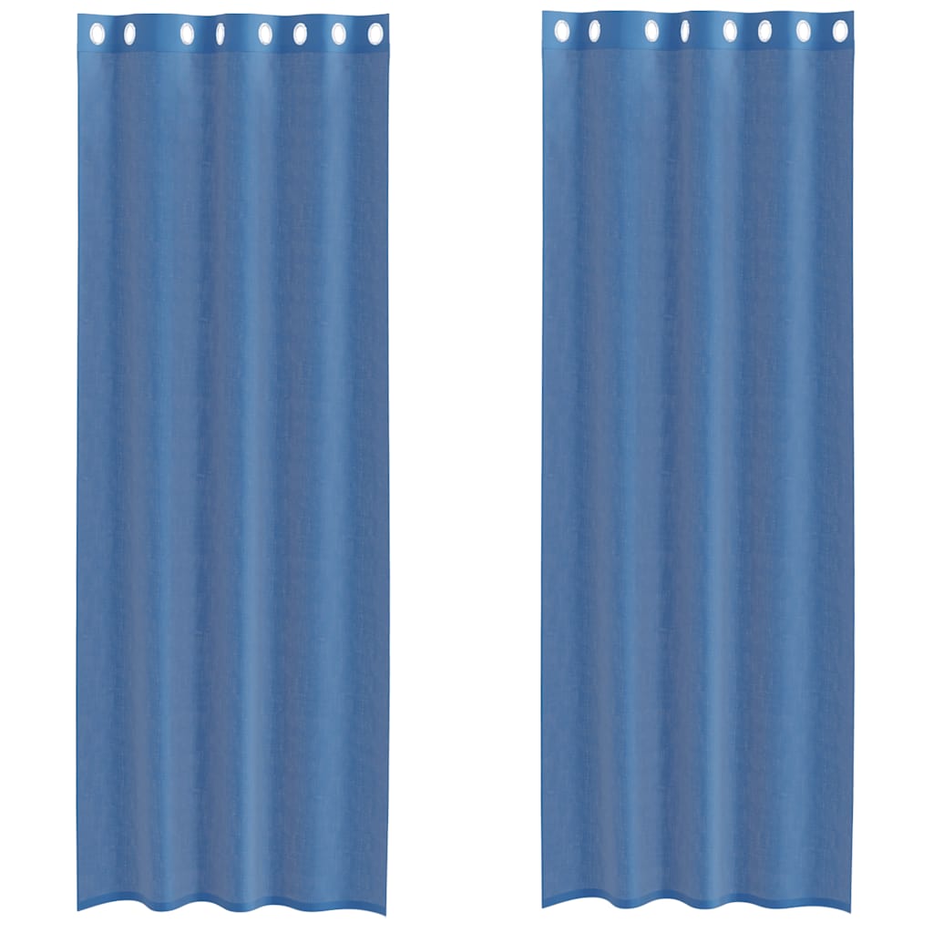 vidaXL Zasłony woalowe z przelotkami 2 szt. Royal Blue