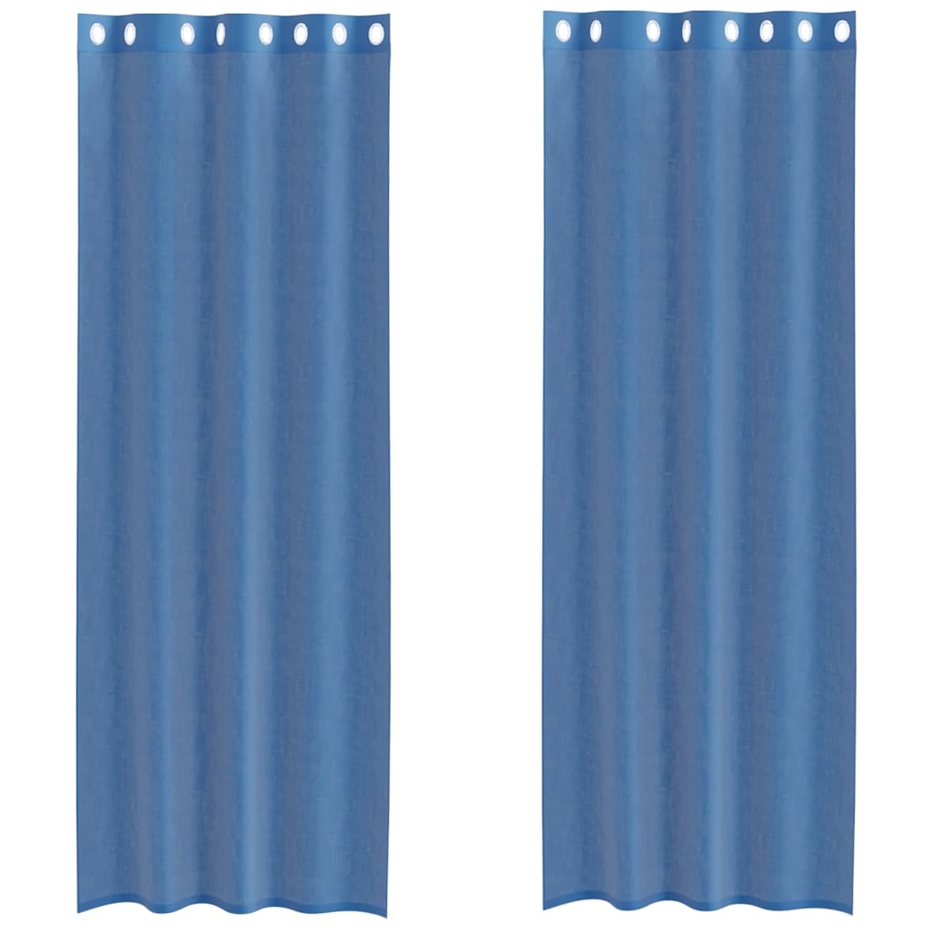 vidaXL Zasłony woalowe z przelotkami 2 szt. Royal Blue