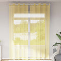 vidaXL Zasłony woalowe z przelotkami 2 szt. żółte