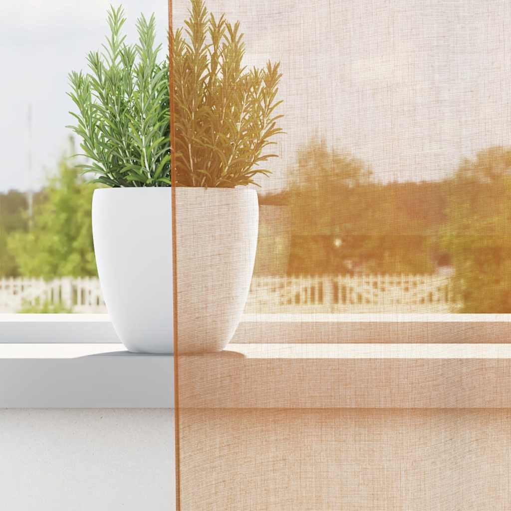 vidaXL Zasłony woalowe z przelotkami 2 szt. Terakota