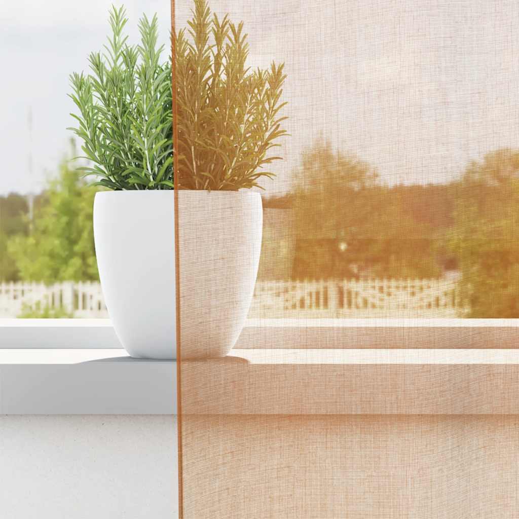 vidaXL Zasłony woalowe z przelotkami 2 szt. Terakota