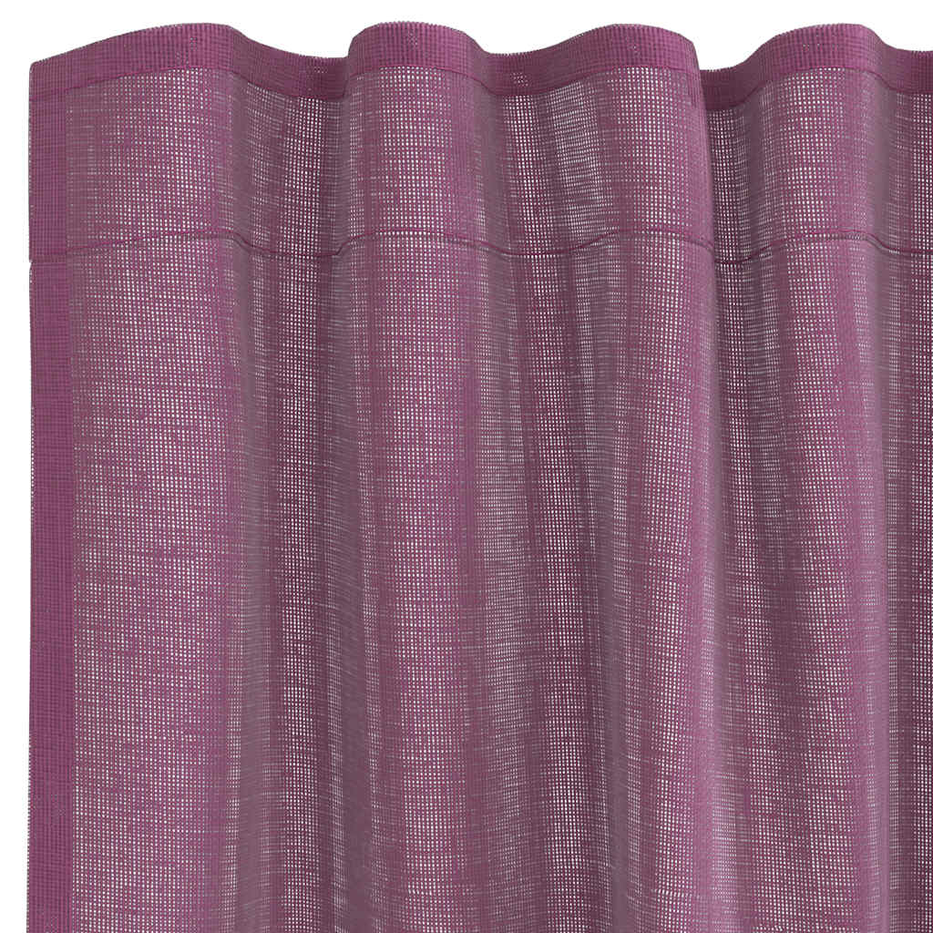 vidaXL Zasłony woalowe z kieszeniami na drążek 2 szt. Fioletowe