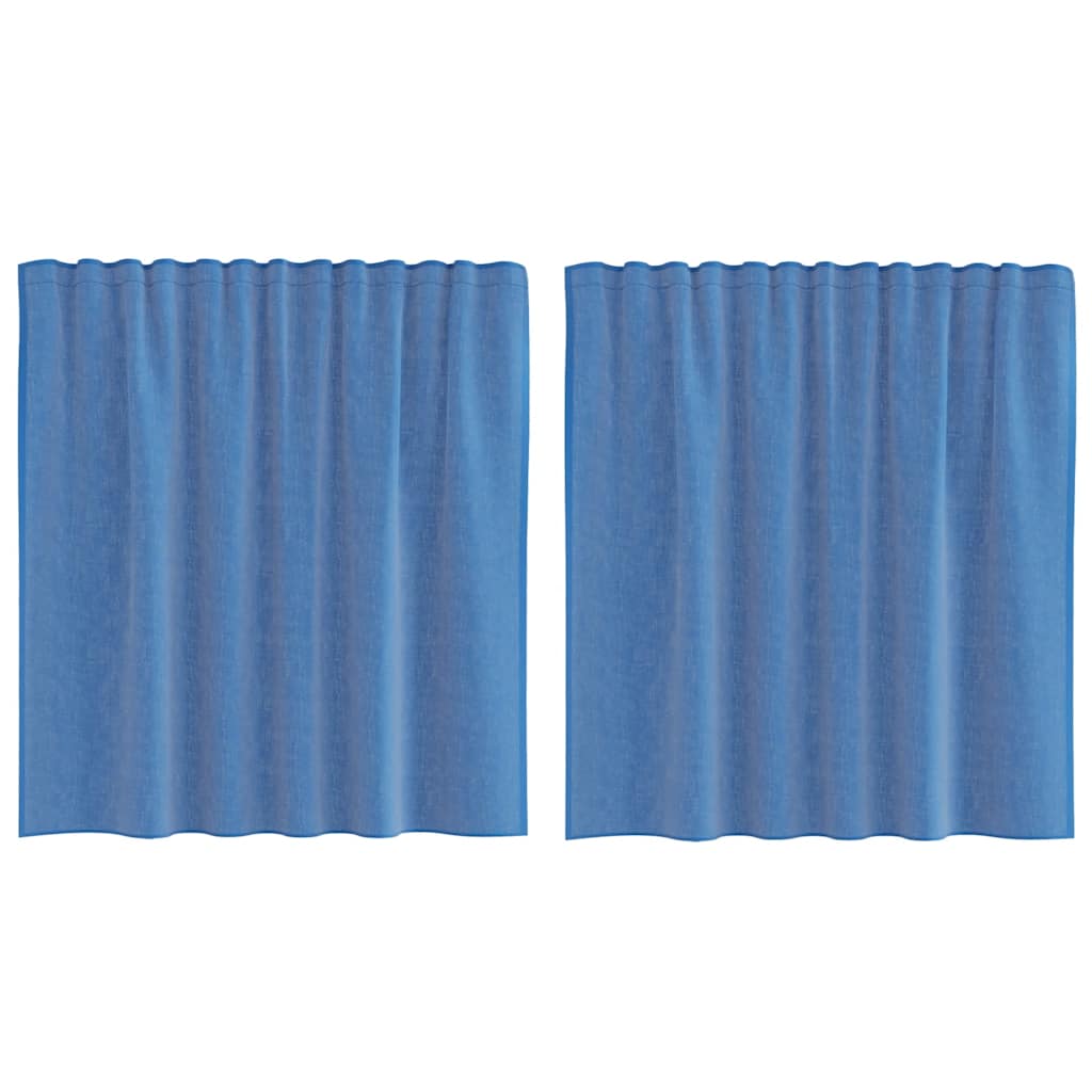 vidaXL Zasłony woalowe z kieszeniami na drążek 2 szt. Royal Blue