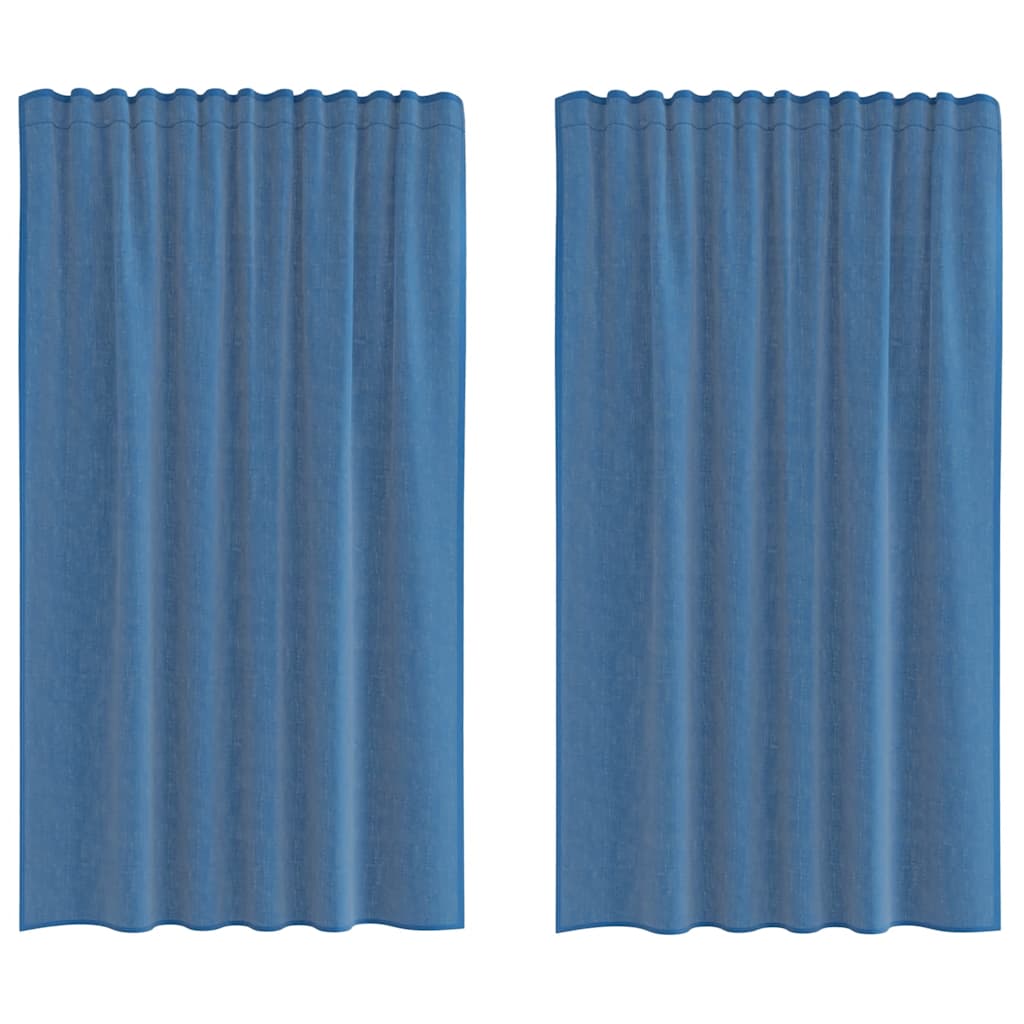 vidaXL Zasłony woalowe z kieszeniami na drążek 2 szt. Royal Blue