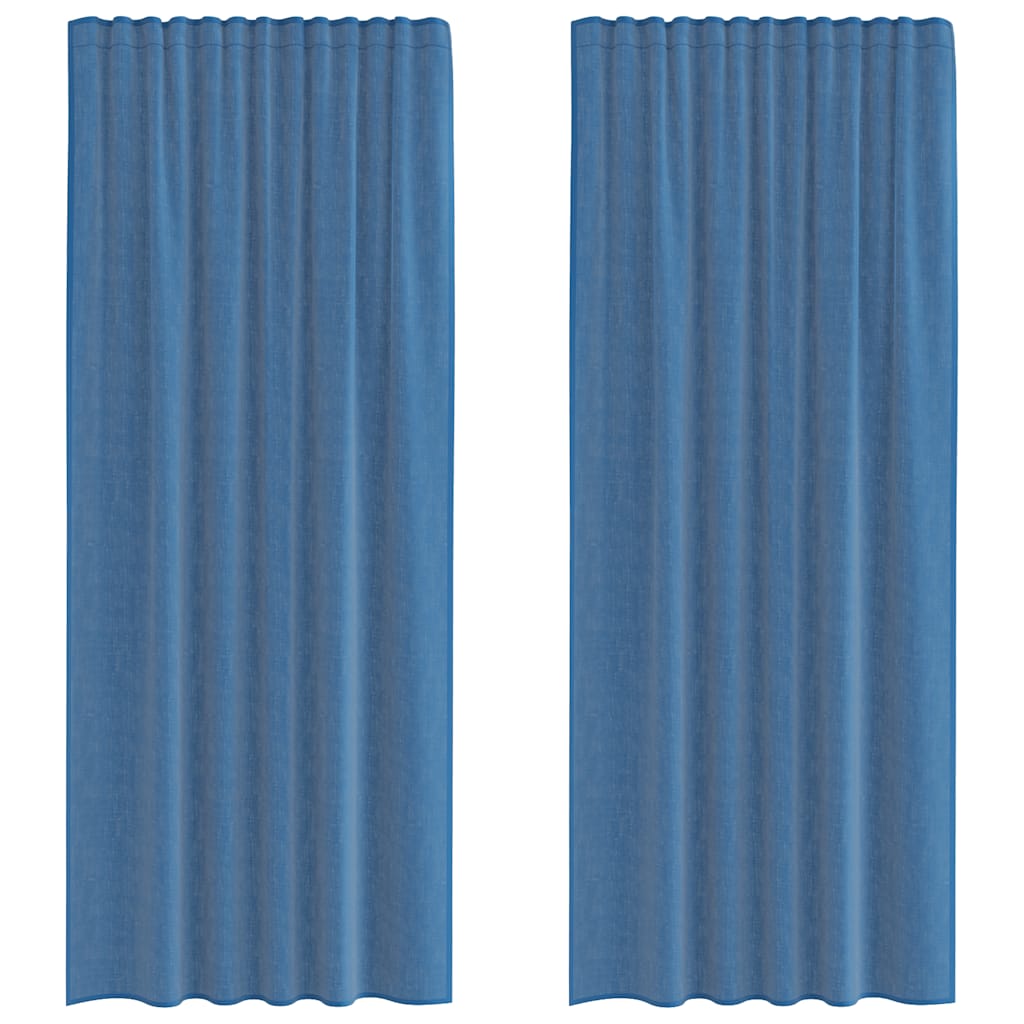 vidaXL Zasłony woalowe z kieszeniami na drążek 2 szt. Royal Blue