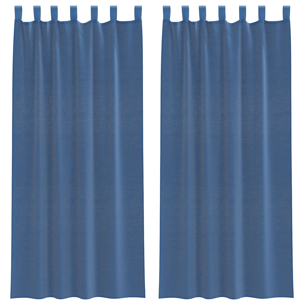 vidaXL Zasłony woalowe z kieszeniami na drążek 2 szt. Royal Blue