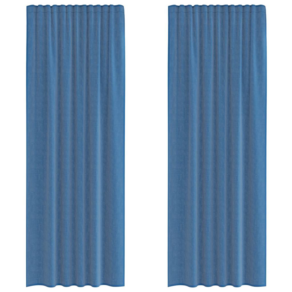 vidaXL Zasłony woalowe z kieszeniami na drążek 2 szt. Royal Blue