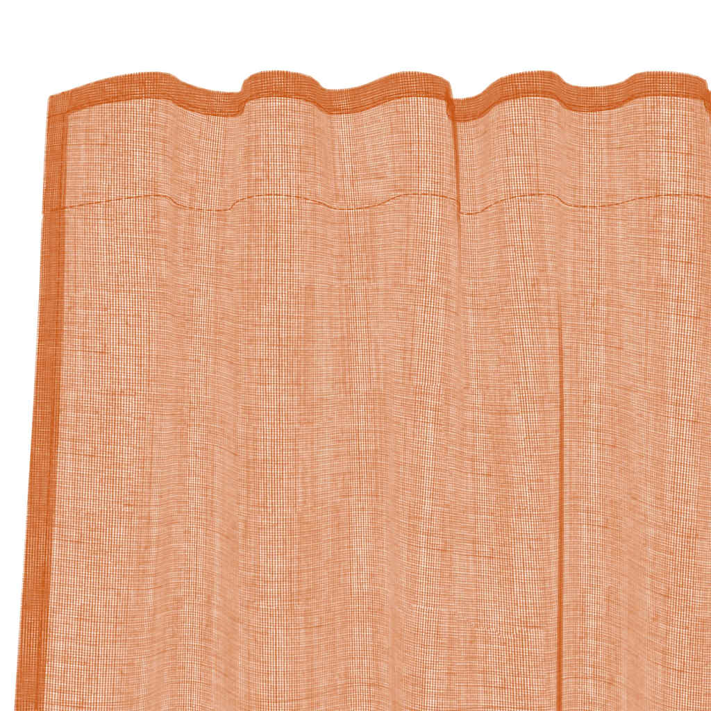 vidaXL Zasłony woalowe z kieszeniami na drążek 2 szt. Terakota