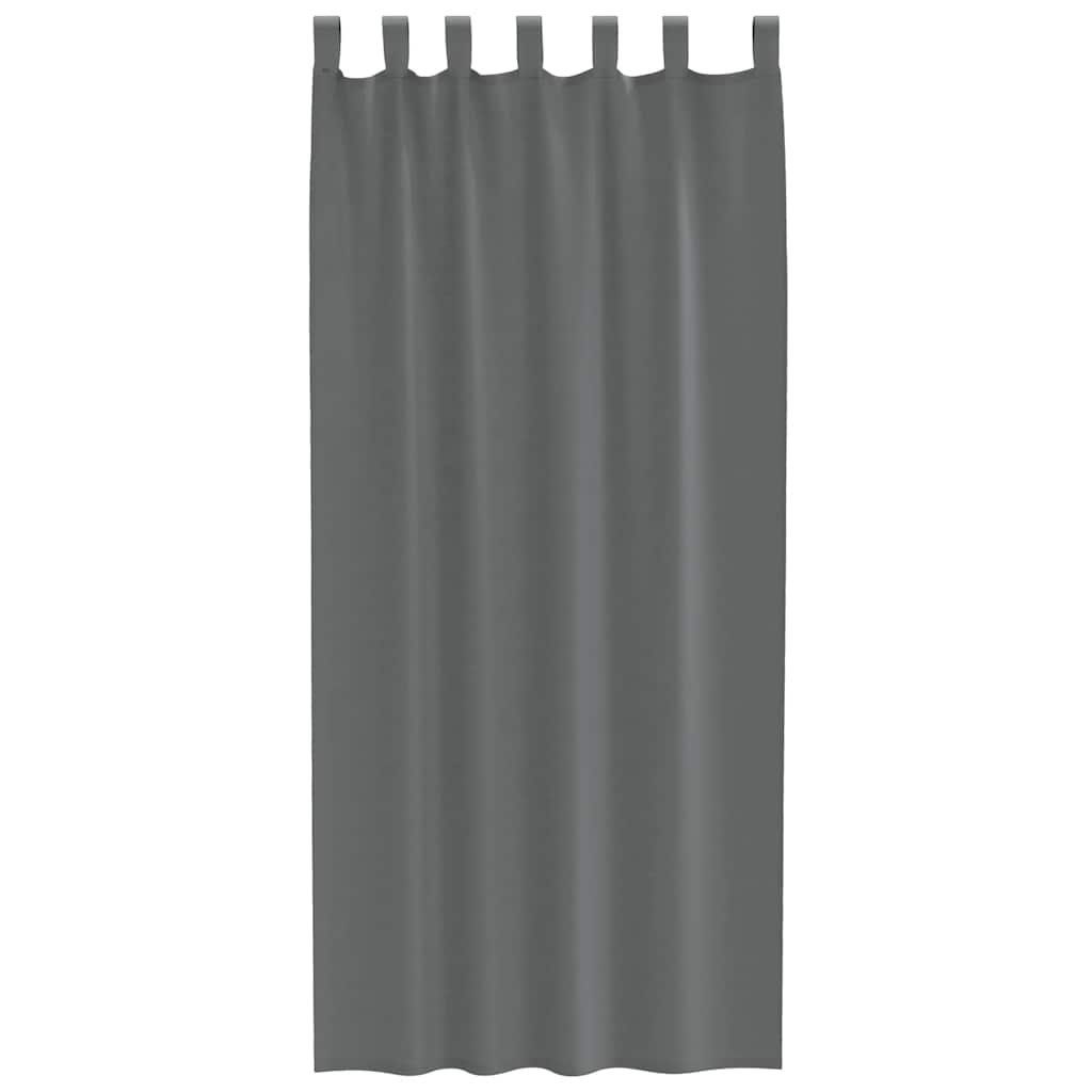 vidaXL Zasłony woalowe z pętelkami 2 szt. Ciemnoszary 140x225 cm