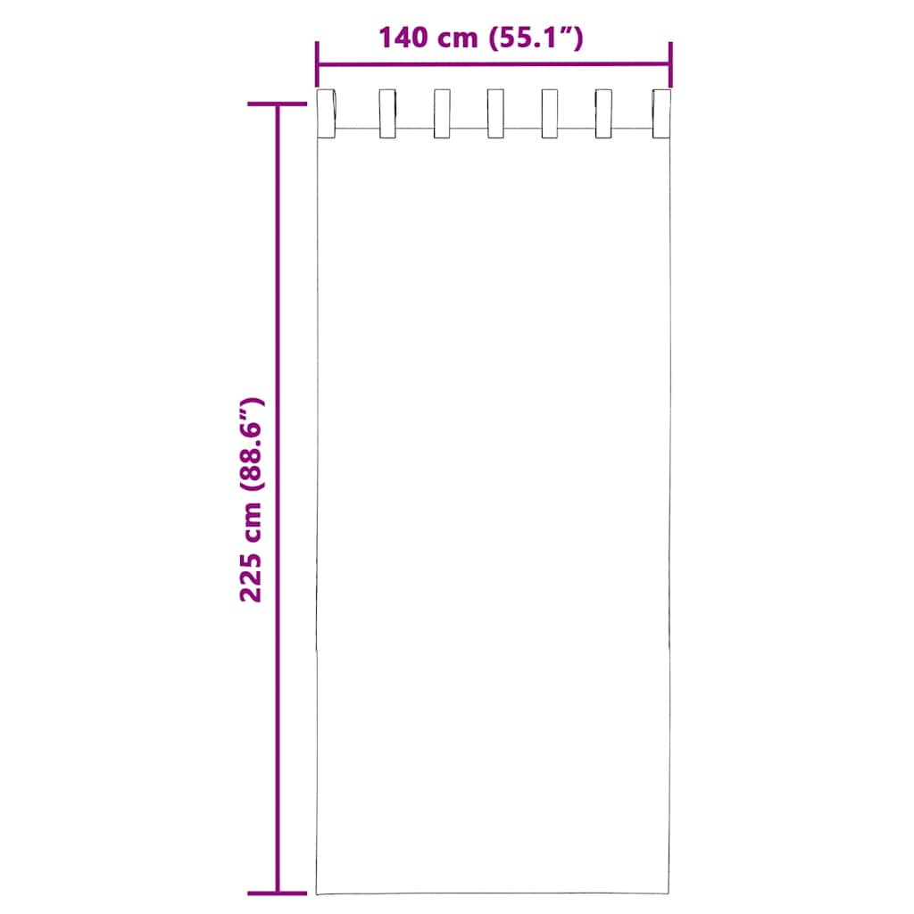 vidaXL Zasłony woalowe z pętelkami 2 szt. Ciemnoszary 140x225 cm