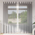 vidaXL Zasłony woalowe z pętelkami 2 szt. Ciemnoszary 140x225 cm