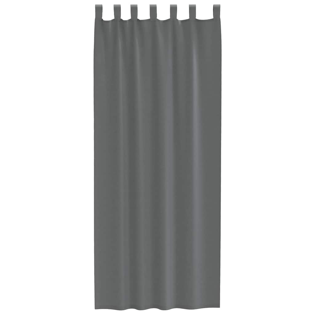 vidaXL Zasłony woalowe z pętelkami 2 szt. Ciemnoszary 140x260 cm