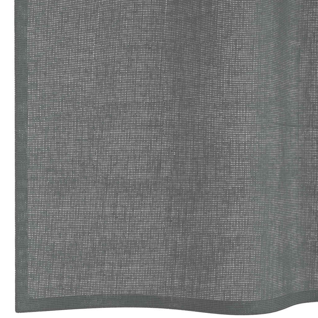 vidaXL Zasłony woalowe z pętelkami 2 szt. Ciemnoszary 140x260 cm