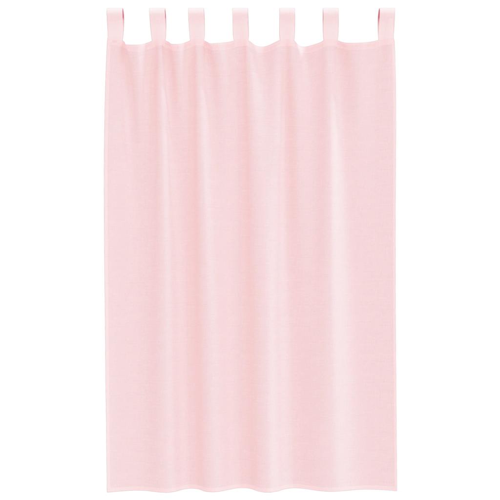 vidaXL Zasłony woalowe z pętelkami 2 szt. Jasnoróżowe 140x175 cm