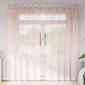 vidaXL Zasłony woalowe z pętelkami 2 szt. Jasnoróżowe 140x225 cm