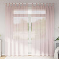 vidaXL Zasłony woalowe z pętelkami 2 szt. Jasnoróżowe 140x245 cm