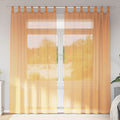 vidaXL Zasłony woalowe z pętelkami 2 szt. Pomarańczowe 140x225 cm