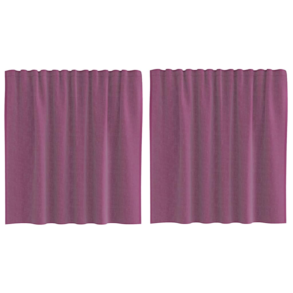 vidaXL Zasłony woalowe z pętelkami 2 szt. Fioletowe 140x140 cm