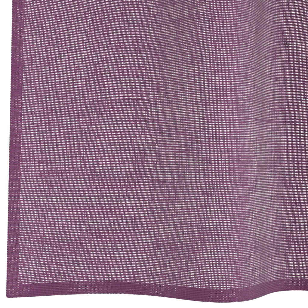 vidaXL Zasłony woalowe z pętelkami 2 szt. Fioletowe 140x225 cm