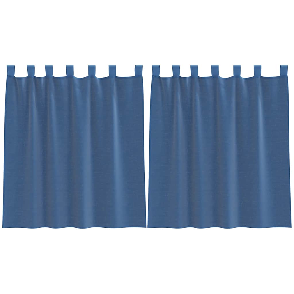 vidaXL Zasłony woalowe z pętelkami 2 szt. Royal Blue 140x140 cm