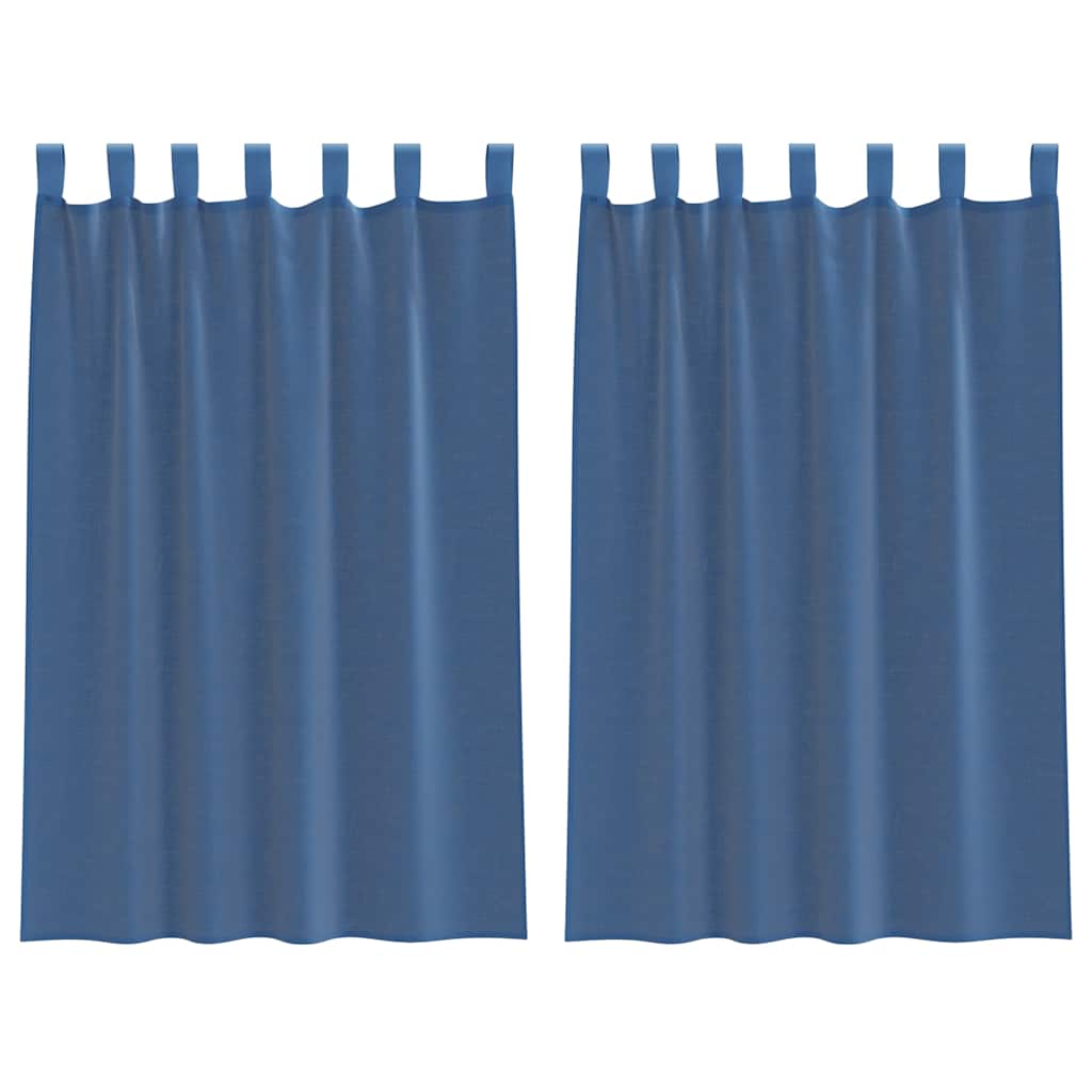 vidaXL Zasłony woalowe z pętelkami 2 szt. Royal Blue 140x175 cm