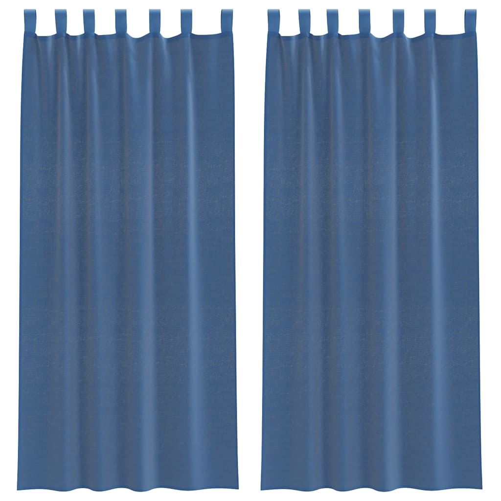 vidaXL Zasłony woalowe z pętelkami 2 szt. Royal Blue 140x225 cm