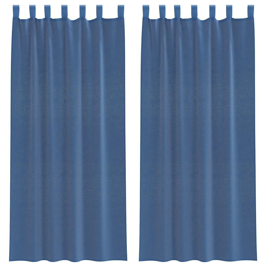 vidaXL Zasłony woalowe z pętelkami 2 szt. Royal Blue 140x245 cm