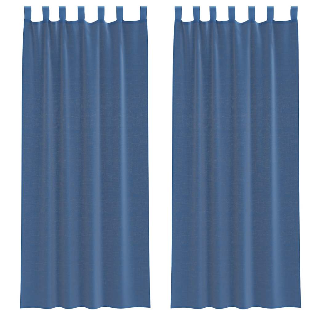 vidaXL Zasłony woalowe z pętelkami 2 szt. Royal Blue 140x260 cm