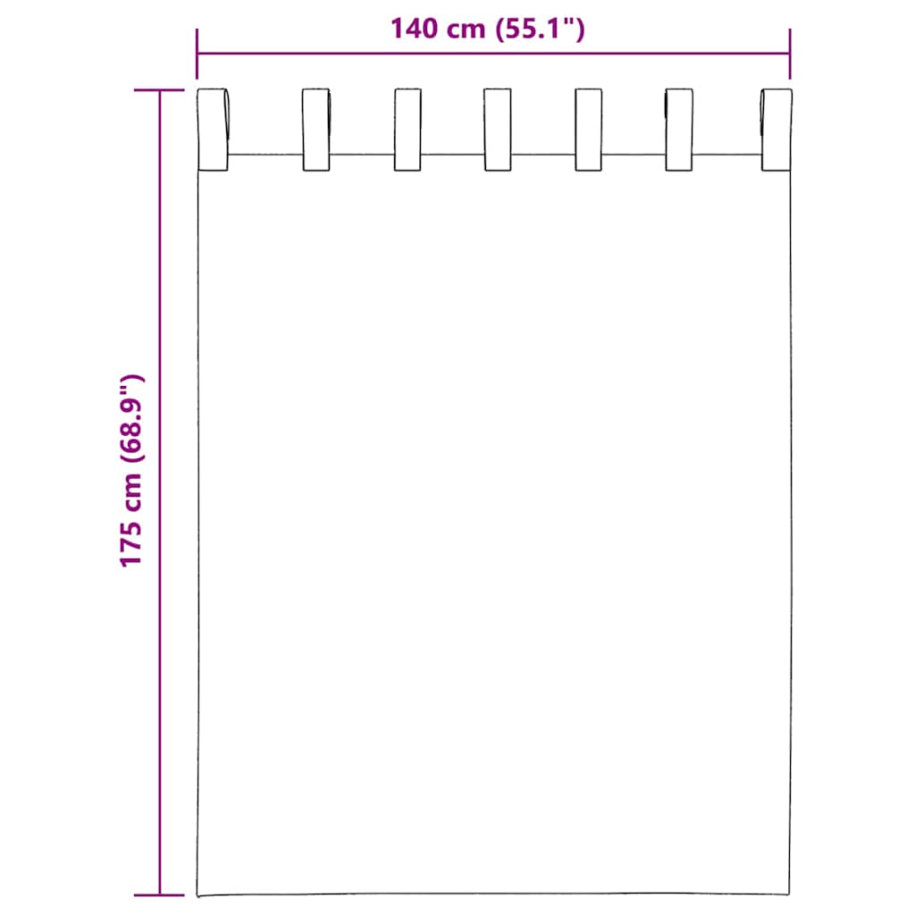 vidaXL Zasłony woalowe z pętelkami 2 szt. Piaskowe 140x175 cm
