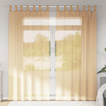 vidaXL Zasłony woalowe z pętelkami 2 szt. Piaskowe 140x225 cm