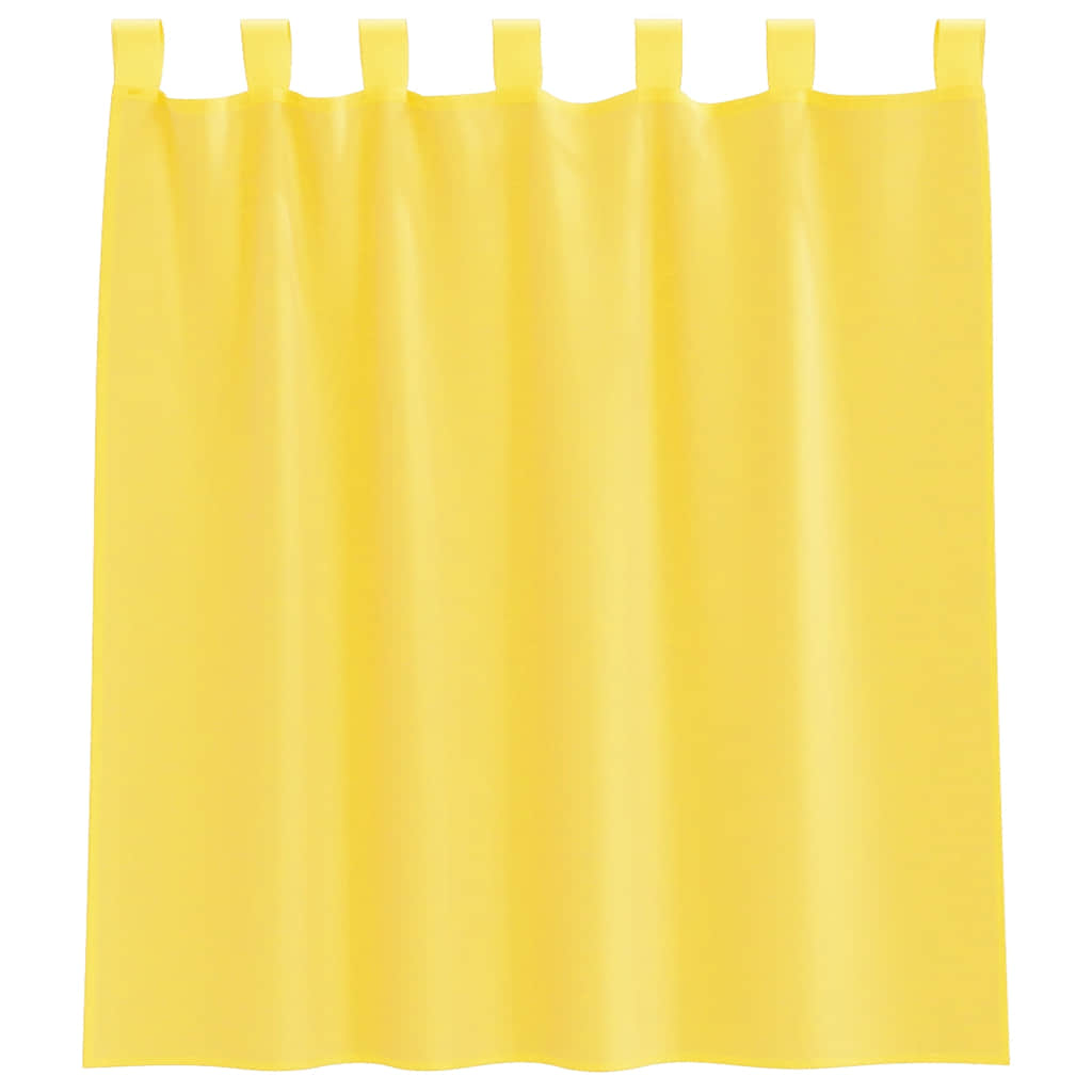 vidaXL Zasłony woalowe z pętelkami 2 szt. Żółte 140x140 cm