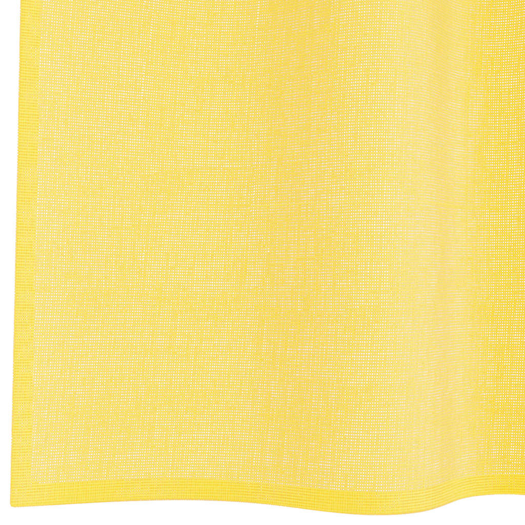 vidaXL Zasłony woalowe z pętelkami 2 szt. Żółte 140x140 cm