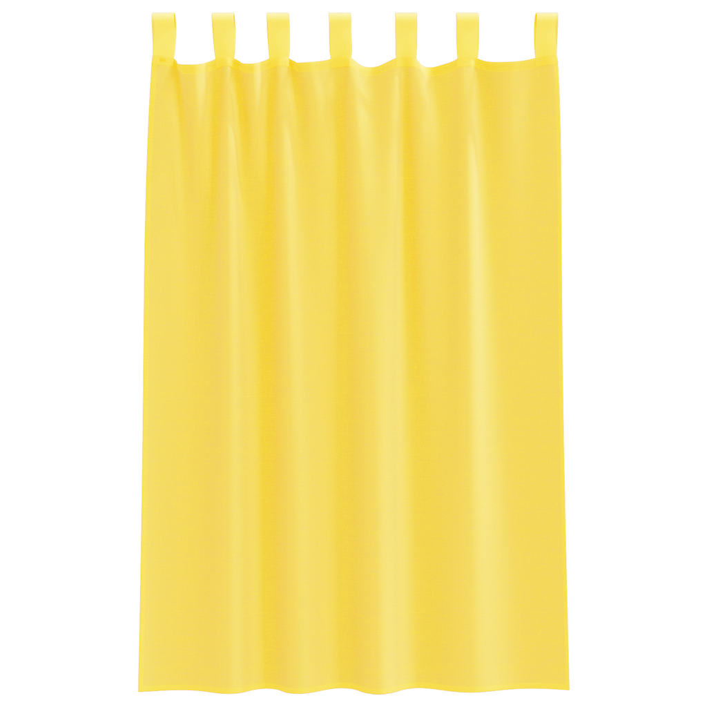 vidaXL Zasłony woalowe z pętelkami 2 szt. Żółte 140x175 cm