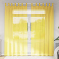 vidaXL Zasłony woalowe z pętelkami 2 szt. Żółte 140x225 cm