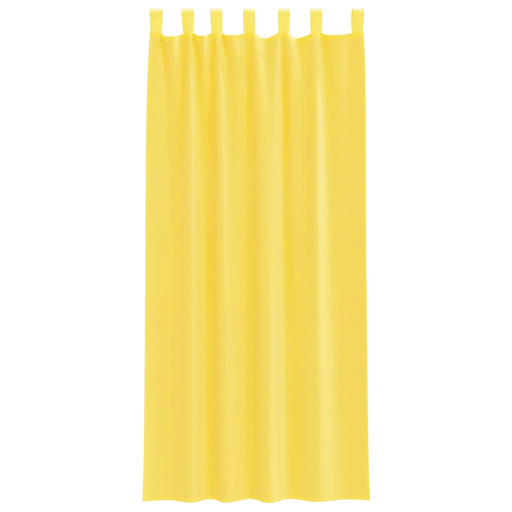 vidaXL Zasłony woalowe z pętelkami 2 szt. Żółte 140x245 cm
