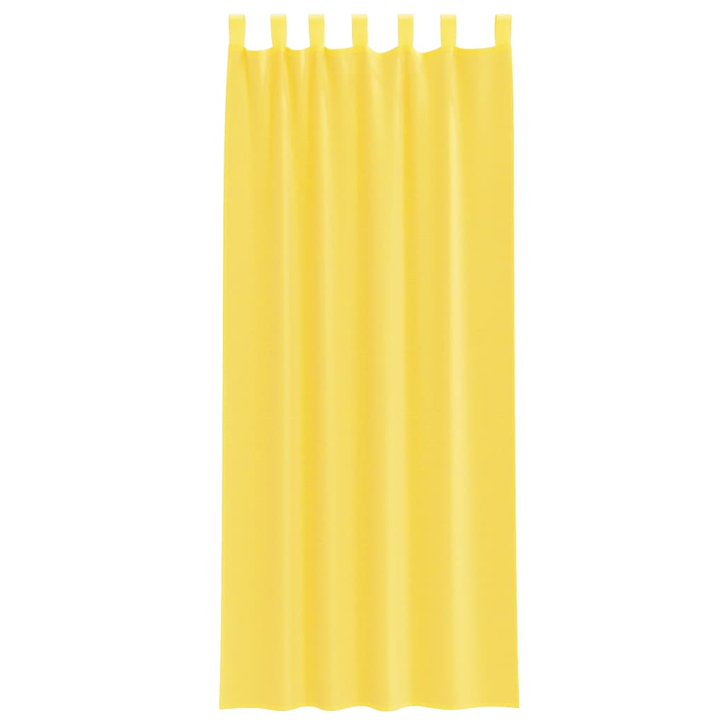vidaXL Zasłony woalowe z pętelkami 2 szt. Żółte 140x260 cm