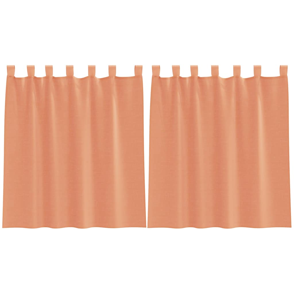 vidaXL Zasłony woalowe z pętelkami 2 szt. Terakota 140x140 cm