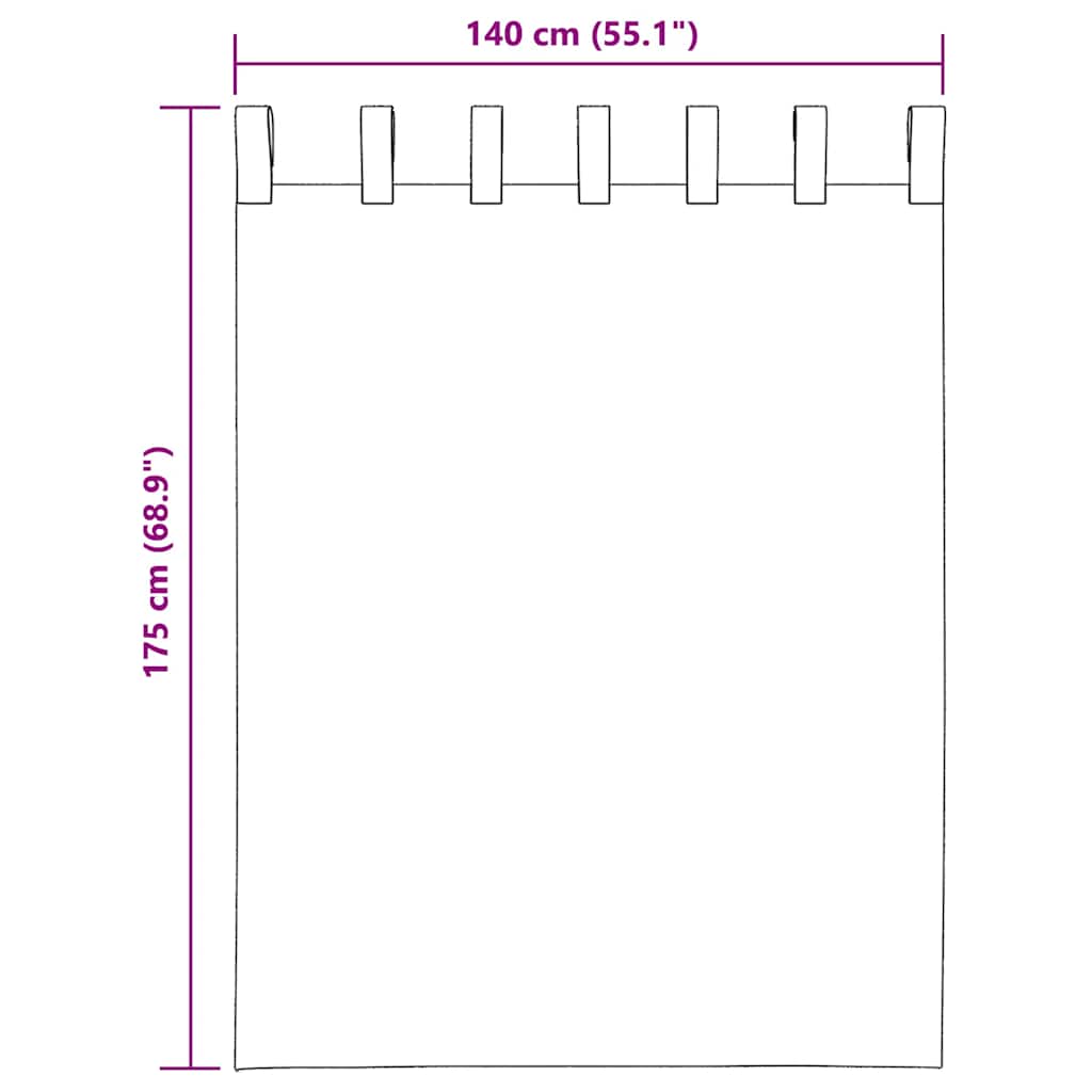 vidaXL Zasłony woalowe z pętelkami 2 szt. Białe 140x175 cm