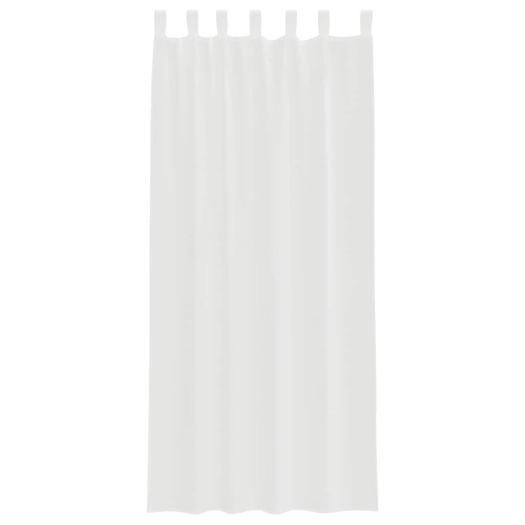 vidaXL Zasłony woalowe z pętelkami 2 szt. Białe 140x225 cm