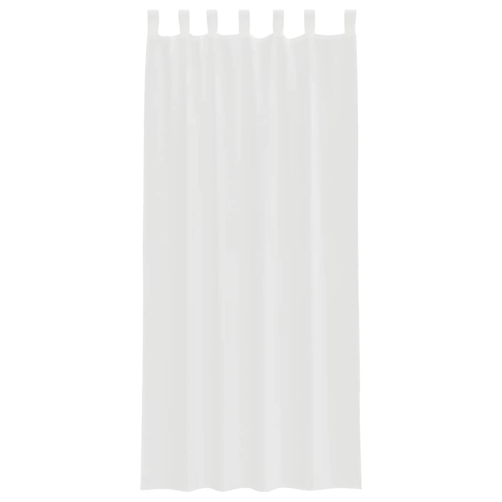 vidaXL Zasłony woalowe z pętelkami 2 szt. Białe 140x245 cm