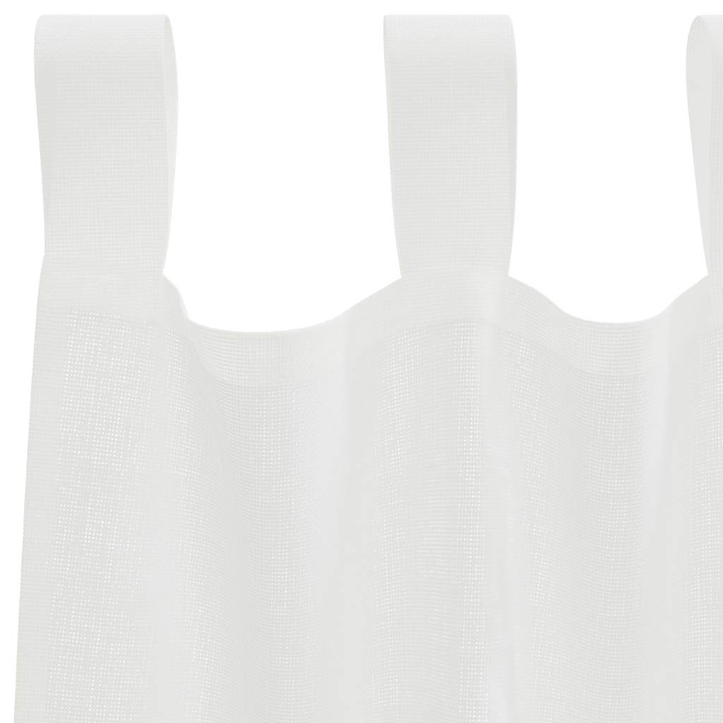 vidaXL Zasłony woalowe z pętelkami 2 szt. Białe 140x260 cm