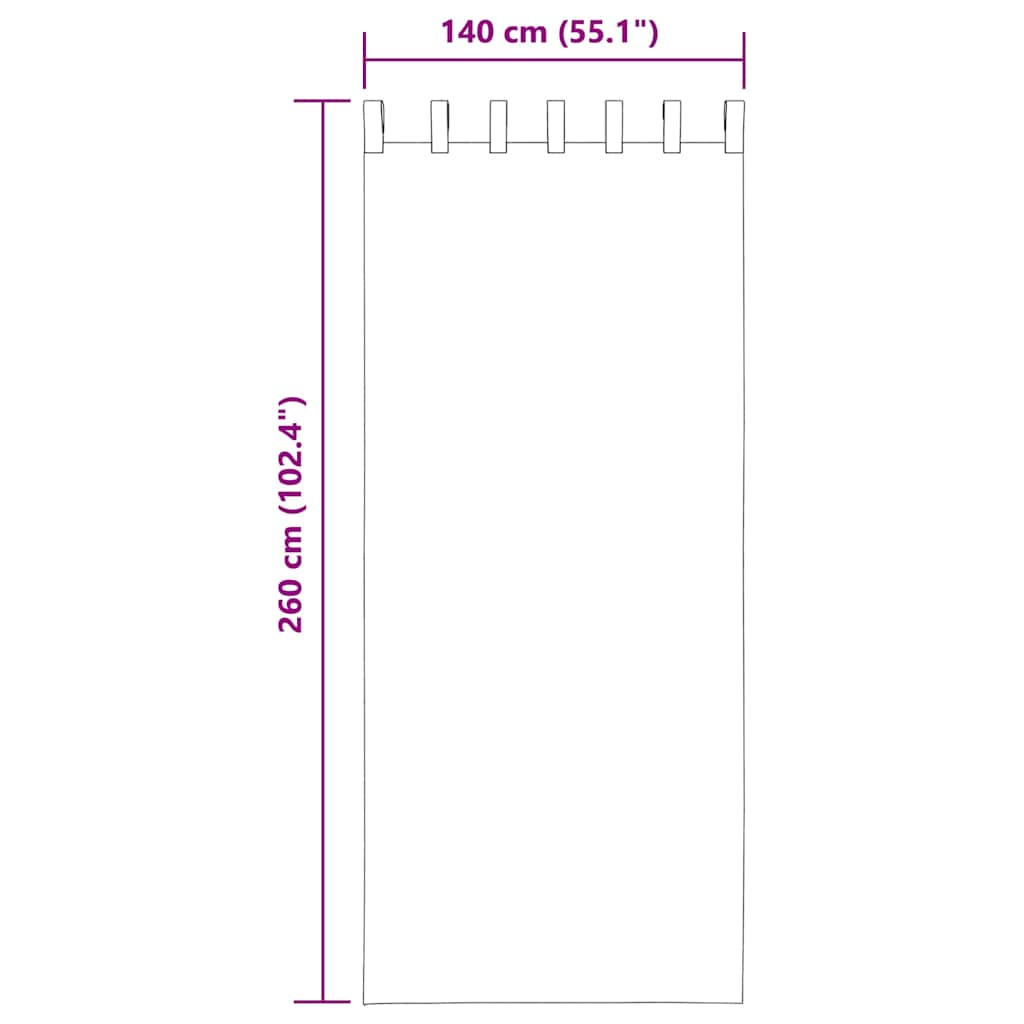vidaXL Zasłony woalowe z pętelkami 2 szt. Białe 140x260 cm