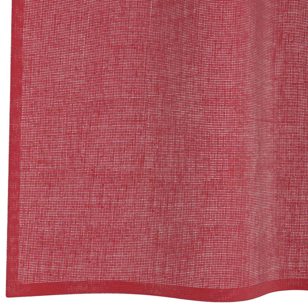 vidaXL Zasłony woalowe z pętelkami 2 szt. Wino czerwone 140x175 cm