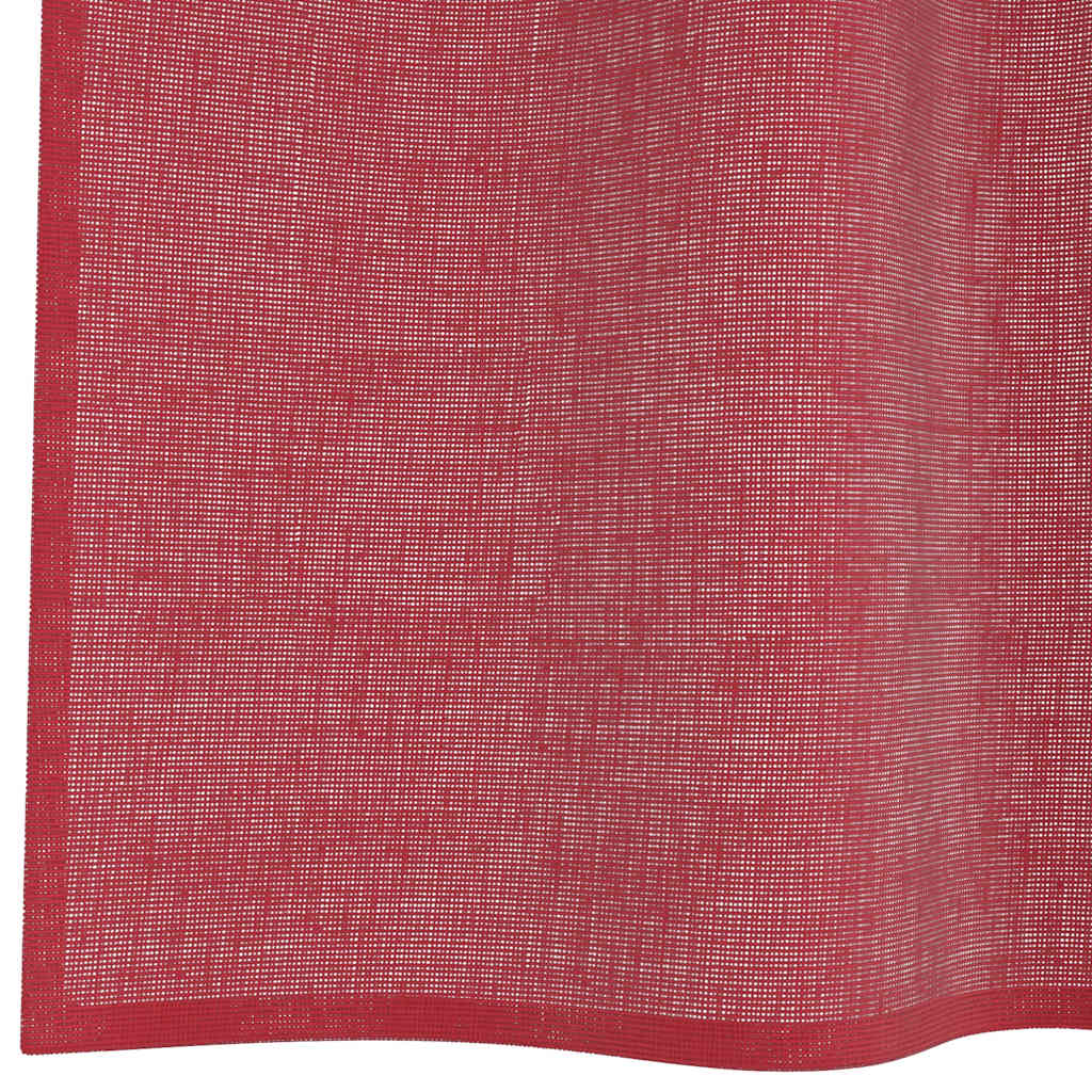 vidaXL Zasłony woalowe z pętelkami 2 szt. Wino czerwone 140x260 cm