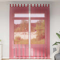 vidaXL Zasłony woalowe z pętelkami 2 szt. Wino czerwone 140x260 cm